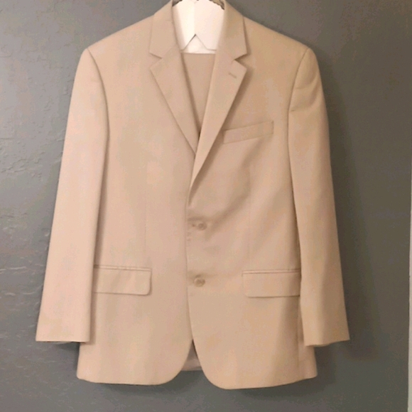 Michael Kors two piece gold pinstripe power suit